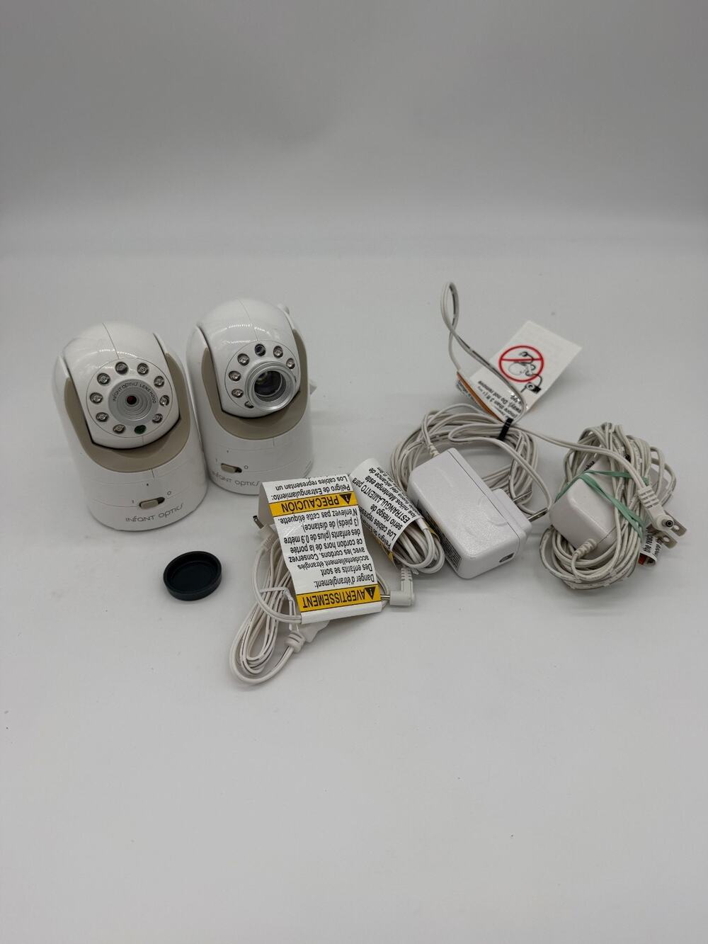Set of 2 Infant Optics DXR-8 Wireless Baby Monitor Cameras w/ 1 Zoom Lens Cords
